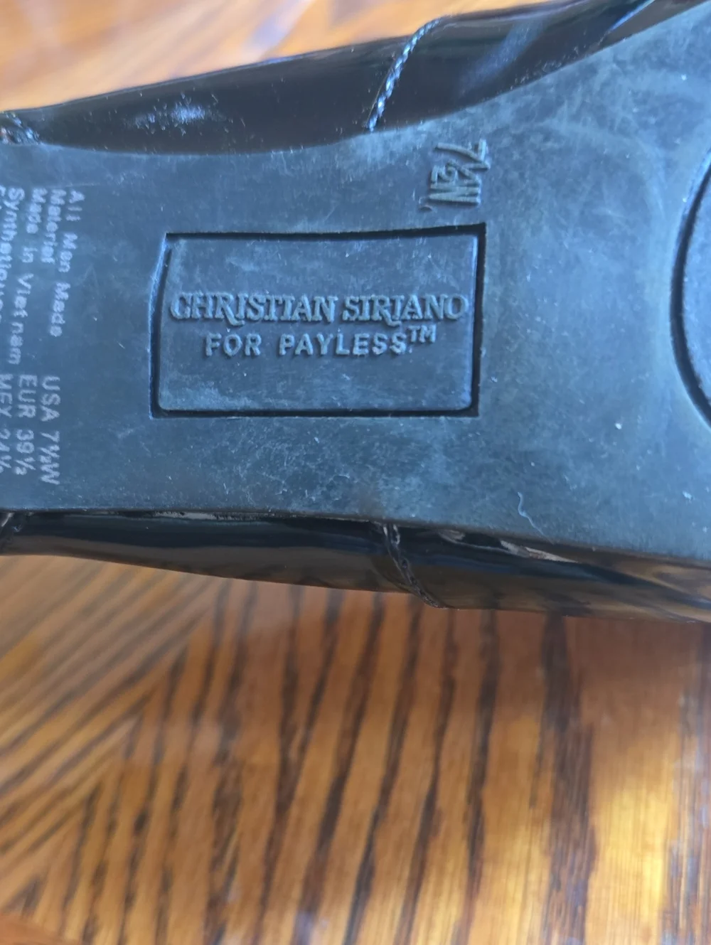 Christian Siriano Black Patent Open Toed Heels